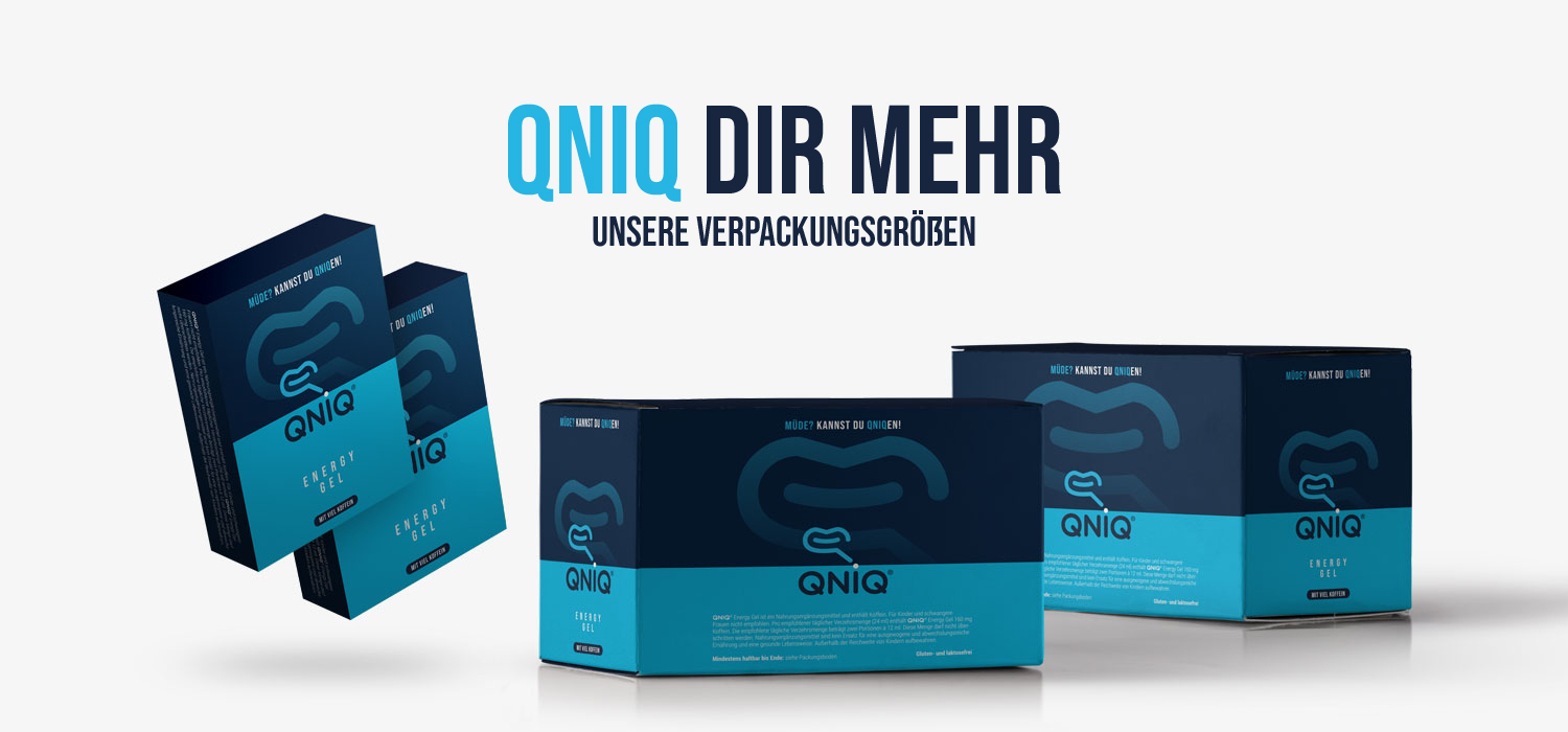 QNIQ® Energy Gel Packungsgrößen